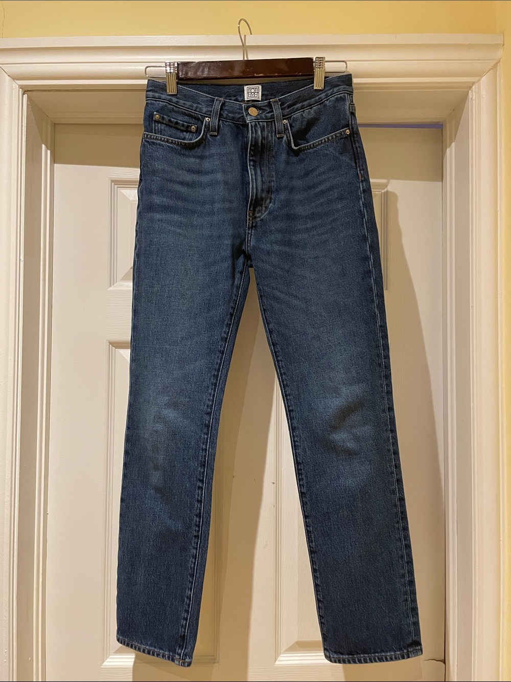 TOTEME Vintage Wash Straight Leg Jeans 25/30 Scandinavian 90s Minimalist